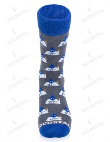 Calcetines Gris Nazarenos Azul y Blanco