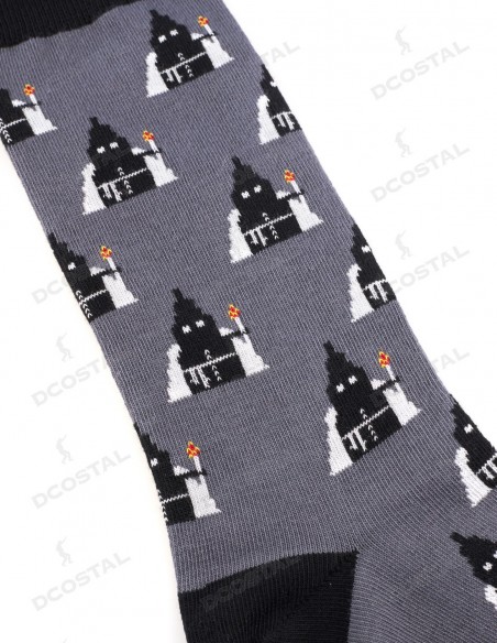 Calcetines Gris Nazarenos Negro y Blanco