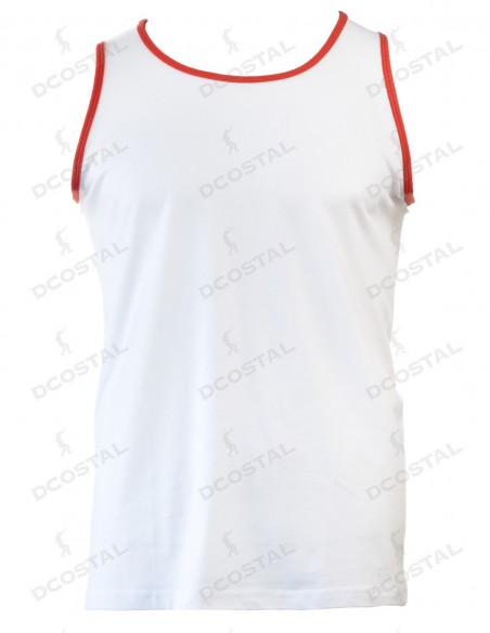 Tirantes Costalero Blanca Filo Rojo Punto Liso