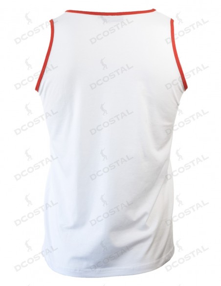 Tirantes Costalero Blanca Filo Rojo Punto Liso