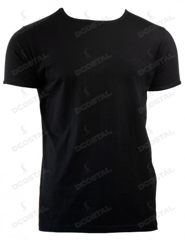 Camiseta Manga Corta Costalero Negra Punto Liso