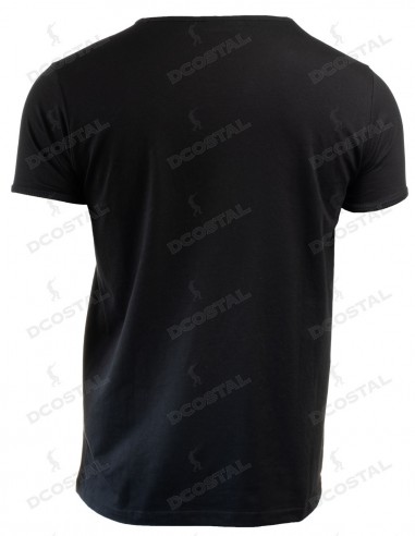Camiseta Manga Corta Costalero Negra Punto Liso