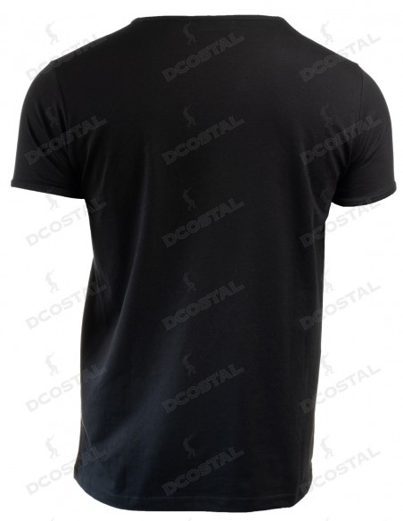 Camiseta Manga Corta Costalero Negra Punto Liso