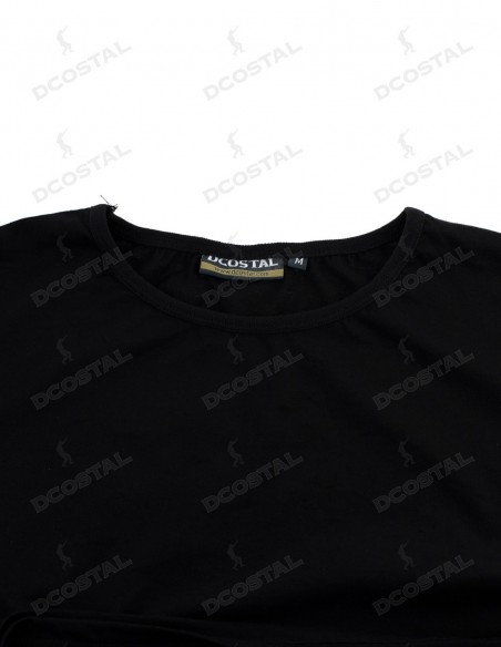 Camiseta Manga Corta Costalero Negra Punto Liso