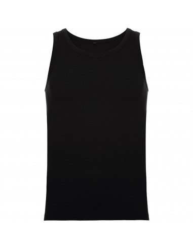Camiseta Tirantes Costalero Negra Punto Liso Algodón