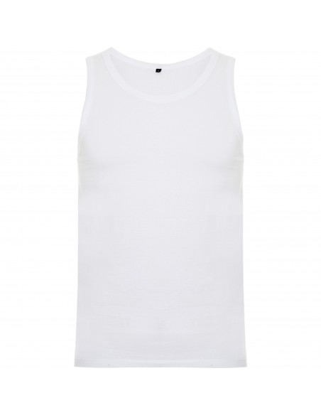 Camiseta Tirantes Costalero Blanca Punto Liso Algodón