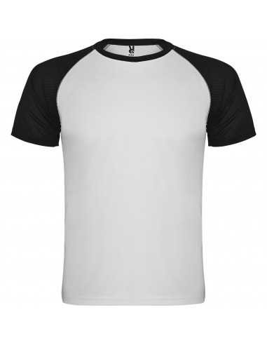 Camiseta Manga Corta Costalero Ranglan Blanca y Negra