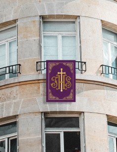 Balconera Semana Santa JHS Morada Vertical 2