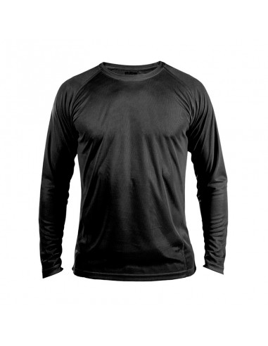 Camiseta Manga Larga Técnica Ranglan Negra