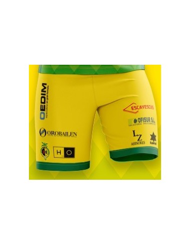 Pantalón Corto de Juego Amarillo Jaén Paraíso Interior Fútbol Sala 2021/2022
