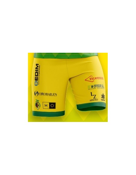 Pantalón Corto de Juego Amarillo Jaén Paraíso Interior Fútbol Sala 2021/2022