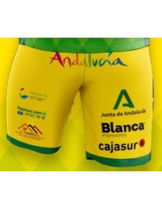Pantalón Corto de Juego Amarillo Jaén Paraíso Interior Fútbol Sala 2021/2022 2