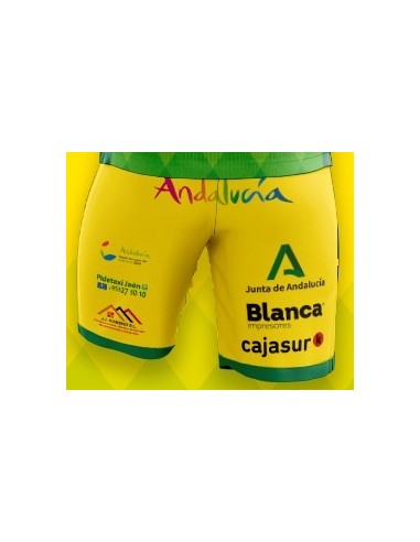 Pantalón Corto de Juego Amarillo Jaén Paraíso Interior Fútbol Sala 2021/2022