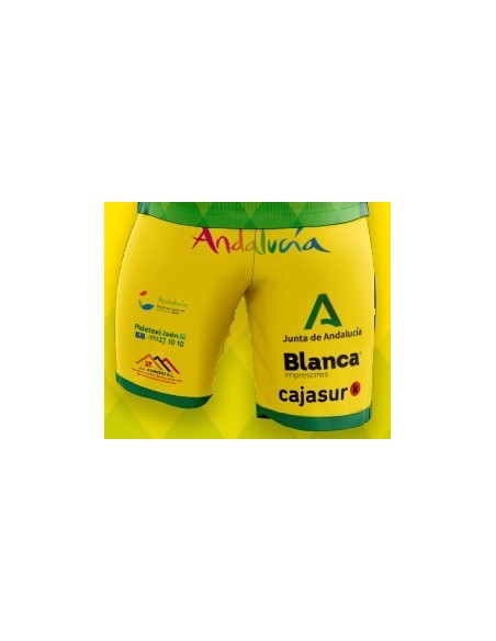 Pantalón Corto de Juego Amarillo Jaén Paraíso Interior Fútbol Sala 2021/2022