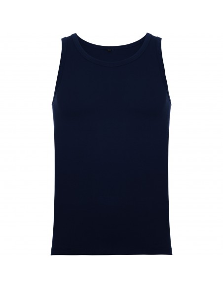 Camiseta Tirantes Azul Marino Punto Liso Algodón