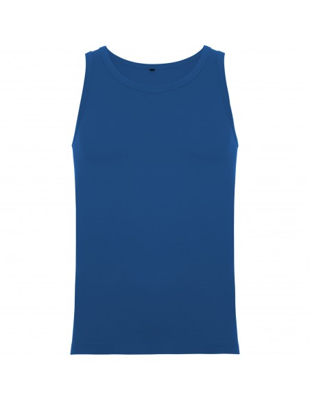 Camiseta Tirantes Costalero Azul Royal Punto Liso Algodón