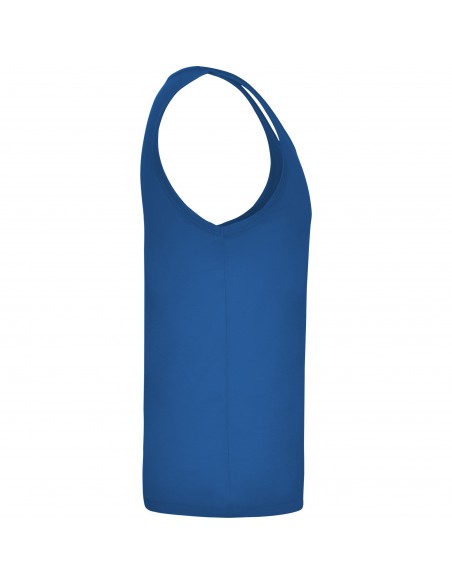Camiseta Tirantes Costalero Azul Royal Punto Liso Algodón