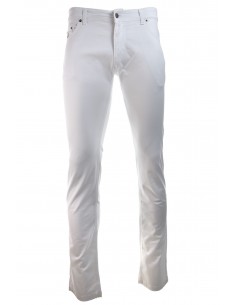 Pantalón Costalero Cinco Bolsillos Blanco Slim