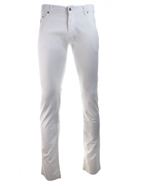 Pantalón Costalero Cinco Bolsillos Blanco Slim