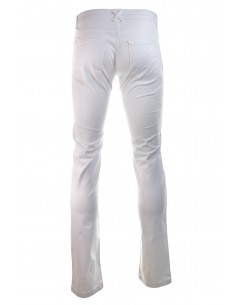 Pantalón Costalero Cinco Bolsillos Blanco Slim 2
