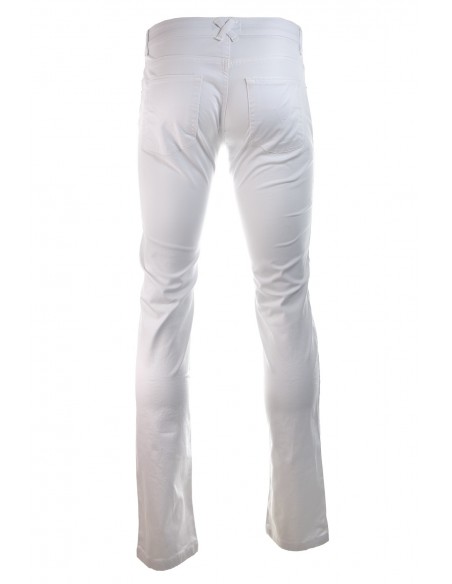 Pantalón Costalero Cinco Bolsillos Blanco Slim