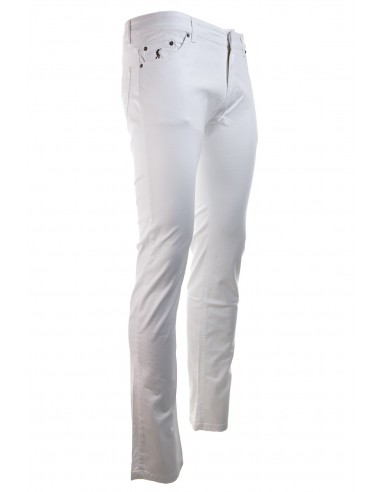 Pantalón Costalero Cinco Bolsillos Blanco Slim