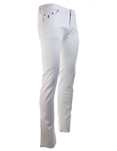Pantalón Costalero Cinco Bolsillos Blanco Slim