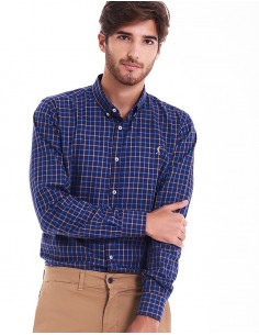 Camisa Cuadros Marino – Azul
