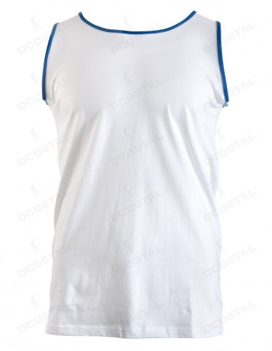 Tirantes Costalero Blanca Filo Azul Royal Punto Liso
