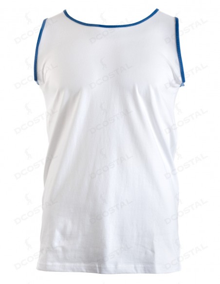 Tirantes Costalero Blanca Filo Azul Royal Punto Liso