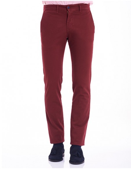 Pantalón Chino Slim Granate | DCOSTAL