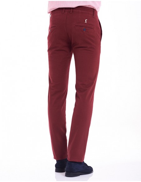 Pantalón Chino Slim Granate | DCOSTAL