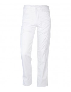Pantalón multibolsillos blanco para costaleros