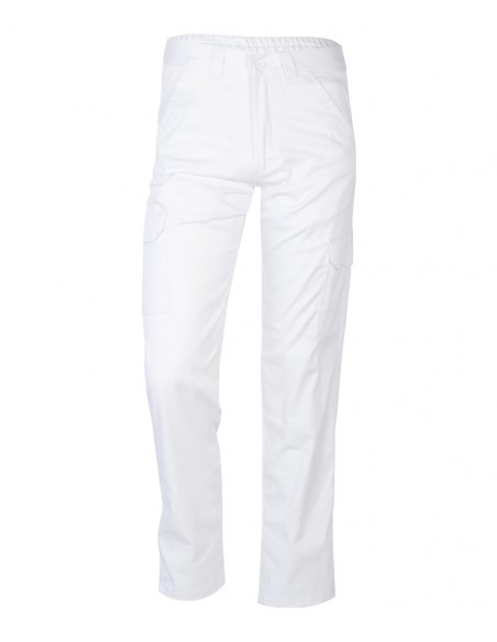 Pantalón multibolsillos blanco para costaleros