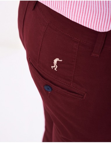 Pantalón Chino Slim Granate | DCOSTAL