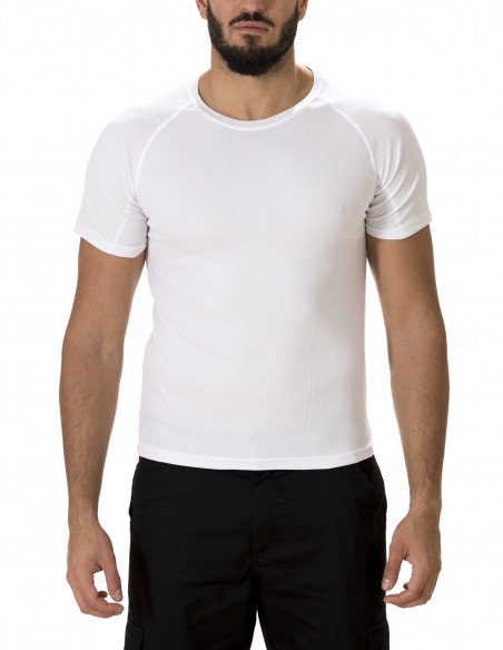Camiseta Manga Corta Costalero Ranglan Blanca