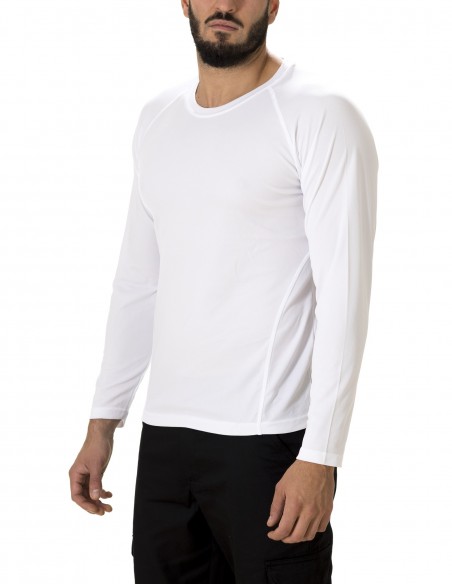 Comprar Camiseta Manga Larga Técnica Ranglan Blanca