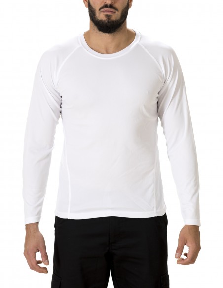 Comprar Camiseta Manga Larga Técnica Ranglan Blanca