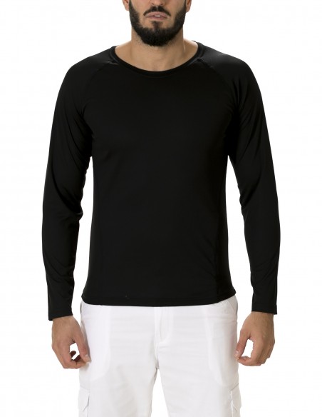 Camiseta Manga Larga Técnica Ranglan Negra
