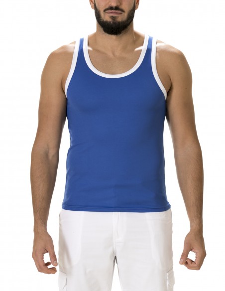 Camiseta Tirantes Costalero Algodón Negro y Blanco