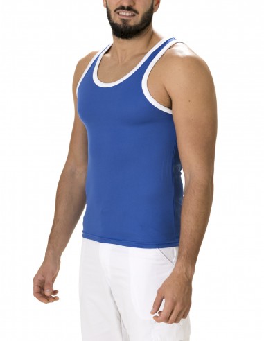 Camiseta Tirantes Costalero Algodón Negro y Blanco