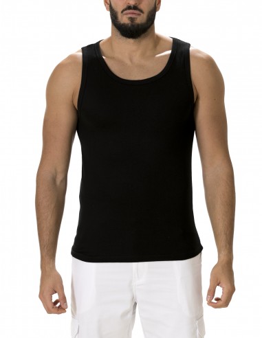 Comprar Camiseta de Tirantes Algodón Blanco y Marino