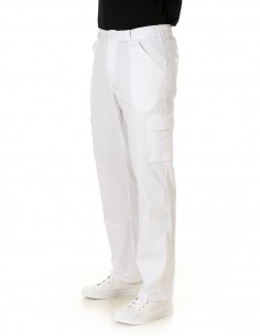 Pantalón Costalero Multibolsillos Blanco 2