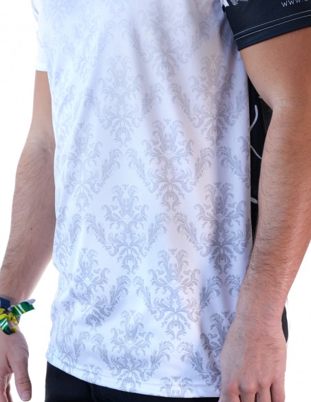 Camiseta Costalero Manga Corta Blanca y Negra Sky
