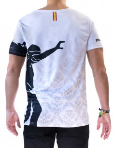 Camiseta Costalero Manga Corta Blanca y Negra Sky 2