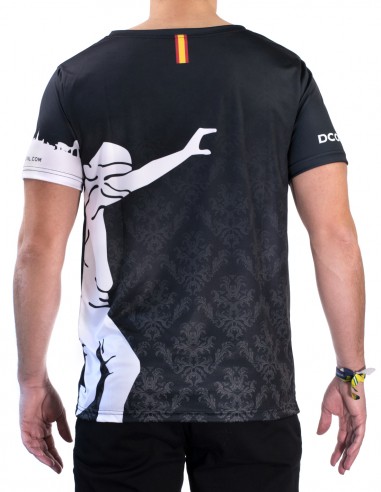 Camiseta Costalero Manga Corta Negra y Blanca Sky