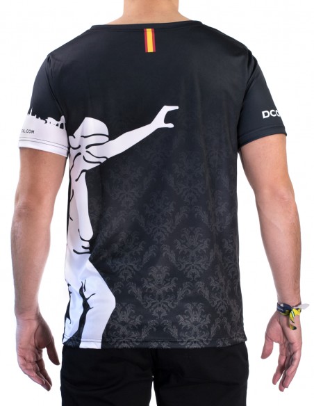 Camiseta Costalero Manga Corta Negra y Blanca Sky