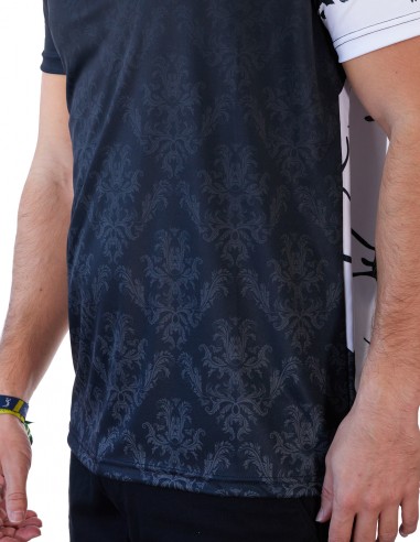 Camiseta Costalero Manga Corta Negra y Blanca Sky
