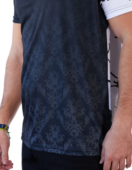 Camiseta Costalero Manga Corta Negra y Blanca Sky