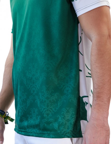 Camiseta Costalero Manga Corta Verde y Blanca Sky